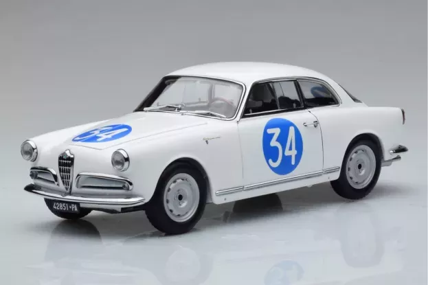 Kyosho Alfa Romeo Giulietta Sv Sprint Veloce N 34 Targa Florio 1960 Emanuele Aldebaran checco D'angelo 1:18 08957C
